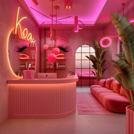 Kosmetiksalon Empfangstheke Rosa Empfang Beauty Salon kaufen